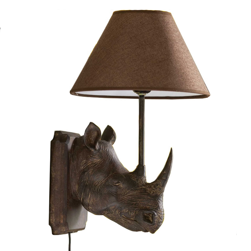 Бра Носорог Rhinoceros Коричневый во Владивостоке | Loft Concept 