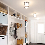 Потолочный светильник для ванных комнат со стеклянным плафоном и одной лампой Hinkley варинант исполнения - 4 | Loft Concept во Владивостоке