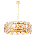 Люстра круглая золотого цвета с круглыми хрустальным элементами Solyria варинант исполнения - 1 | Loft Concept во Владивостоке