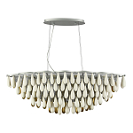 Люстра с подвесками в форме капель на серебристом каркасе Raindrop варинант исполнения - 3 | Loft Concept во Владивостоке