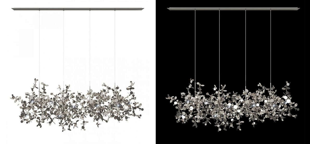 Люстра Terzani Argent Suspension Linear Silver длина 120 см Люстра Terzani Argent Suspension Linear Silver длина 120 см - Loft-Concept во Владивостоке