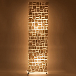 Торшер из перламутра на металлическом каркасе Indonesian Tower варинант исполнения - 4 | Loft Concept во Владивостоке