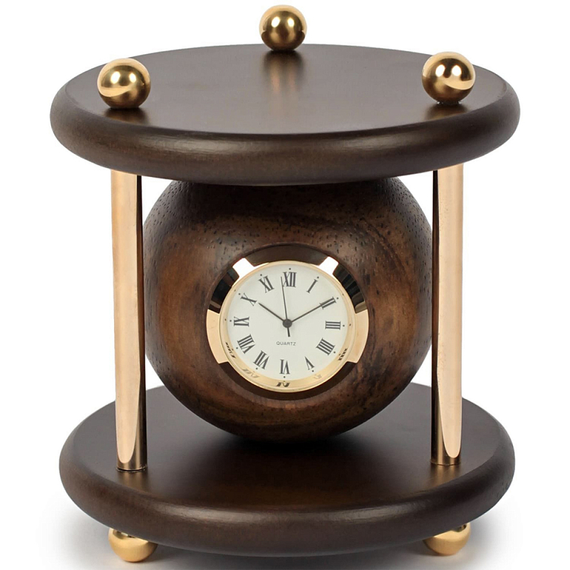 Часы настольные Time Forward Коричневый Золотой Часы настольные Time Forward Коричневый Золотой во Владивостоке | Loft Concept