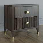 Тумба прикроватная с двумя ящиками Elsa Dreams Walnut варинант исполнения - 1 | Loft Concept во Владивостоке