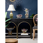 Чаша квадратная из прозрачного стекла с фигурками разноцветных птиц Eden Garden варинант исполнения - 4 | Loft Concept во Владивостоке