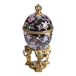 Шкатулка в форме яйца на величественных львах из фарфора с бронзовыми элементами Eden Garden варинант исполнения - 3 | Loft Concept во Владивостоке