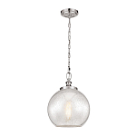 Подвесной светильник с прозрачным стеклянным плафоном в форме шара в современном стиле на цепи Feiss варинант исполнения - 2 | Loft Concept во Владивостоке