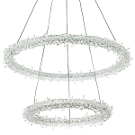 Многоярусная кольцевая люстра с хрустальным декором Gilbertine Crystals Two Rings Chandelier варинант исполнения - 1 | Loft Concept во Владивостоке