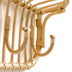 Настенная вешалка из ротанга с полкой Willa Wall Shelf Hanger варинант исполнения - 3 | Loft Concept во Владивостоке