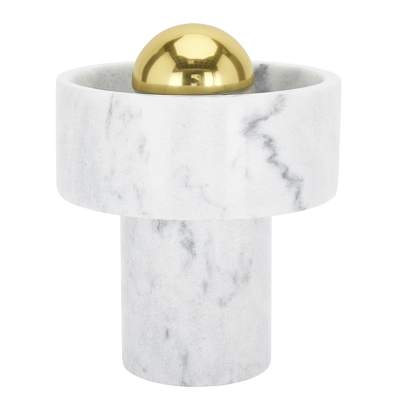 Настольная лампа Stone Table lamp Белый Золотой Настольная лампа Stone Table lamp Белый Золотой во Владивостоке | Loft Concept
