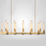 Люстра CANELLE Linear Chandelier 12 Modern Brass варинант исполнения - 5 | Loft Concept во Владивостоке