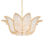 Люстра в форме тюльпана с лепестками из прозрачных стеклянных бусин Hanging Flowers варинант исполнения - 3 | Loft Concept во Владивостоке