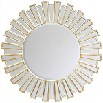 Зеркало круглое с лучами из зеркальных фацетов Silver Facet варинант исполнения - 1 | Loft Concept во Владивостоке