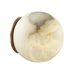 Настенно-потолочный светильник с плафоном в форме шара из алебастра Cryptocrystalline Stone варинант исполнения - 7 | Loft Concept во Владивостоке