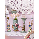 Подсвечник в образе попугая из фарфора с бронзовыми элементами Eden Garden варинант исполнения - 4 | Loft Concept во Владивостоке