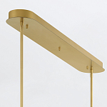 Подвесной светильник линейный золотого цвета с длинной цилиндрической стеклянной трубкой Eurofase варинант исполнения - 8 | Loft Concept во Владивостоке