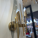 Бра с двумя плафонами дымчатого и янтарного цвета Vertical Glass варинант исполнения - 2 | Loft Concept во Владивостоке