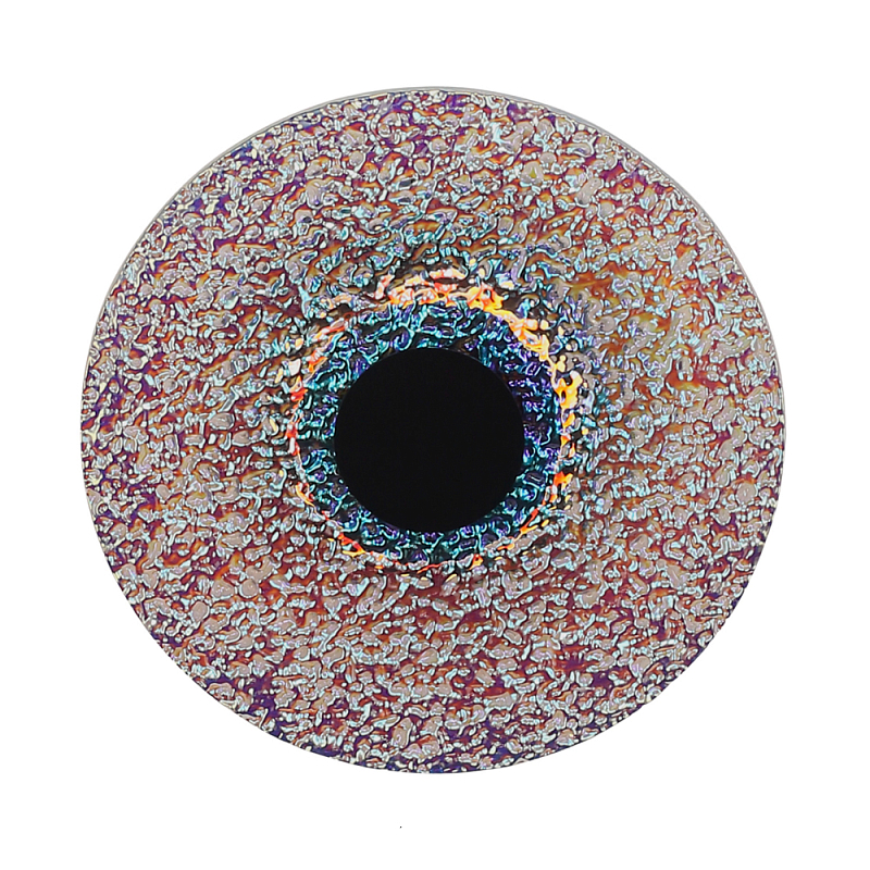 Бра круглое стеклянное с морозным эффектом Heterochromia Мульти Черный во Владивостоке | Loft Concept 