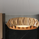 Люстра круглая из толстых деревянных реек Wooden Slats варинант исполнения - 5 | Loft Concept во Владивостоке