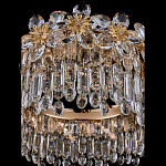Люстра круглая с декоративными элементами в виде крупных хрустальных цветов Palace Gardens варинант исполнения - 5 | Loft Concept во Владивостоке