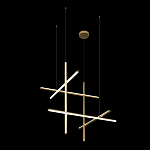 Люстра с 6-ю  пересекающимися цилиндрическими плафонами на тонких тросах Trumpet tube варинант исполнения - 3 | Loft Concept во Владивостоке