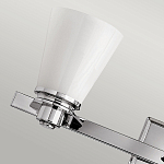 Бра для ванных комнат с белыми стеклянными конусными плафонами Hinkley варинант исполнения - 3 | Loft Concept во Владивостоке