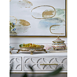 Чаша с цветочным орнаментом на бронзовых ножках Eden Garden варинант исполнения - 2 | Loft Concept во Владивостоке