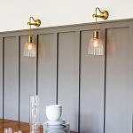 Бра с подвесной лампой на шнуре и ребристым патроном Elstead Lighting варинант исполнения - 2 | Loft Concept во Владивостоке