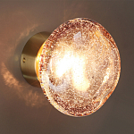 Бра с круглым плафоном из прозрачного стекла с пузырьками воздуха Effervia  варинант исполнения - 5 | Loft Concept во Владивостоке