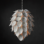 Люстра белая каплевидной формы из цветков лилии White Natural Lines варинант исполнения - 4 | Loft Concept во Владивостоке