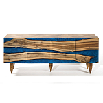 Стильный Буфет лофт 4 двери Cabinet Crimson River фасад эпоксидная смола  варинант исполнения - 1 | Loft Concept во Владивостоке