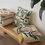 Подушка декоративная зеленого цвета с геометрическим рисунком Divine Abstractions варинант исполнения - 5 | Loft Concept во Владивостоке