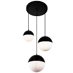 Каскадный светильник с 3-мя плафонами шары Ponzio Flos Cascade Trio Black Sphere Hanging Lamp варинант исполнения - 1 | Loft Concept во Владивостоке