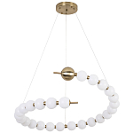 Люстра в виде спирали с сферическими акриловыми плафонами Pearls Suspension Brass Spiral Chandelier варинант исполнения - 2 | Loft Concept во Владивостоке