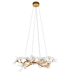 Люстра подвесная с прозрачными стеклянными птичками на ветвях Диаметр 80 см Serip Voa варинант исполнения - 2 | Loft Concept во Владивостоке