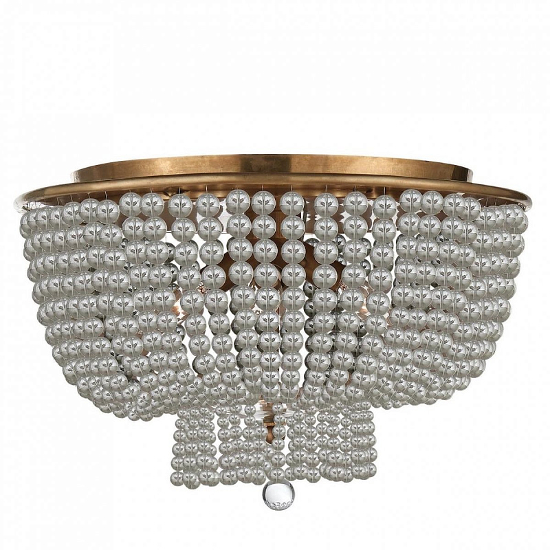 Люстра JACQUELINE CLEAR FLUSH-MOUNT Прозрачный Латунь Серебряный Люстра JACQUELINE CLEAR FLUSH-MOUNT Прозрачный Латунь Серебряный во Владивостоке | Loft Concept