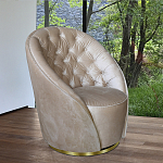 Кресло вращающееся велюровое кремовое Rotation варинант исполнения - 4 | Loft Concept во Владивостоке