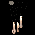 Подвесной светильник белого цвета с 3-мя изогнутыми плафонами Flow Loop варинант исполнения - 5 | Loft Concept во Владивостоке