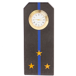 Часы погон подарочные настольные Авиация ВМФ из натурального камня Змеевик Military Clock варинант исполнения - 4 | Loft Concept во Владивостоке