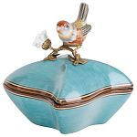 Фарфоровая шкатулка с птицей Eden Garden Blue варинант исполнения - 1 | Loft Concept во Владивостоке