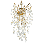 Бра с хрустальными подвесками на металлических ветках Fairytree Light Gold Wall Lamp варинант исполнения - 1 | Loft Concept во Владивостоке