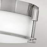 Потолочный светильник для ванных комнат цвета никель с плафоном из опалового стекла и декоративными держателями Hinkley варинант исполнения - 4 | Loft Concept во Владивостоке