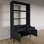 Стеллаж Primo с ящиками Черный дуб  варинант исполнения - 7 | Loft Concept во Владивостоке