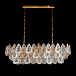 Люстра овальная с многослойными белыми и прозрачными подвесками Character Chandelier варинант исполнения - 3 | Loft Concept во Владивостоке