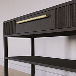 Дизайнерская Консоль с полкой и ящиком Primo Темный орех варинант исполнения - 4 | Loft Concept во Владивостоке