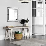 Настенное зеркало квадратной формы в черной металлической раме CORNER MIRROR BLACK варинант исполнения - 1 | Loft Concept во Владивостоке