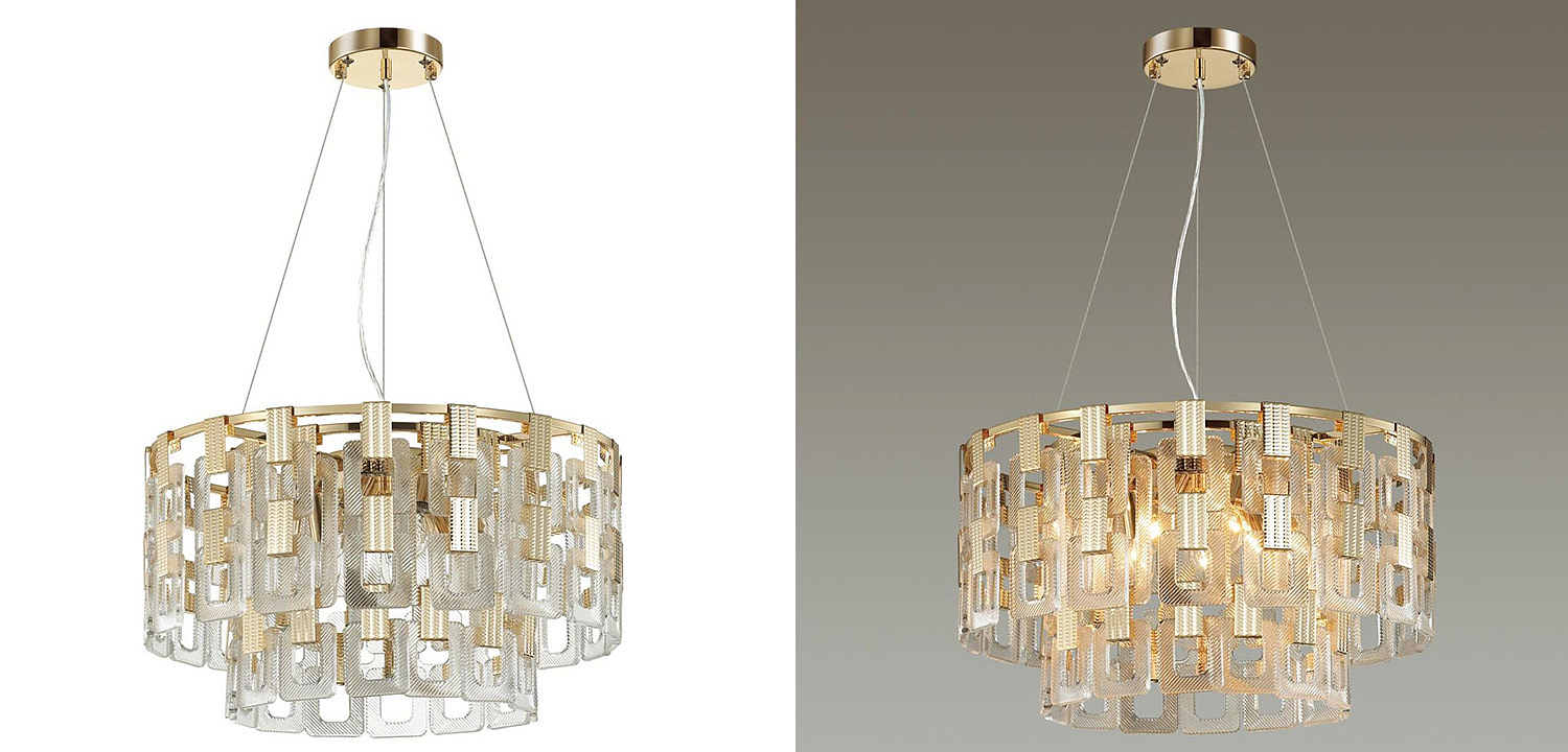 Люстра Ribbed Elements Pendant Round 52 Люстра Ribbed Elements Pendant Round 52 - Loft-Concept во Владивостоке