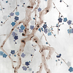 Обои ручная роспись Plum Blossom Hokusai on Tarnished Silver gilded paper варинант исполнения - 2 | Loft Concept во Владивостоке