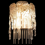 Бра с эффектом стекающего стекла и прозрачными трубками Textured Glass варинант исполнения - 3 | Loft Concept во Владивостоке