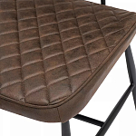 Стул с темно-коричневой обивкой из экокожи Benderson варинант исполнения - 7 | Loft Concept во Владивостоке